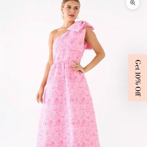 Abbey Glass Pink One-Shoulder Dress